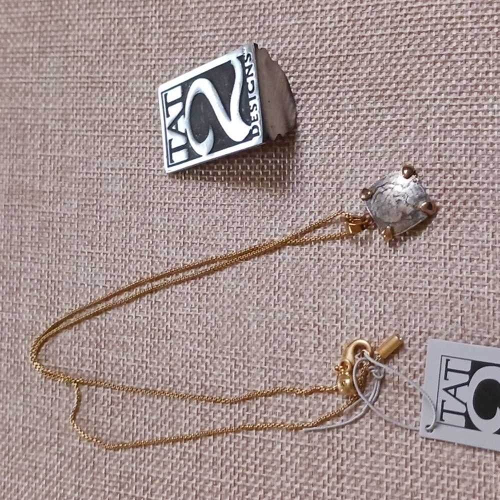 Tat2 square piece necklace